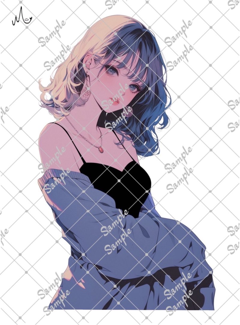 オリジナル人物ステッカー10月新作 - 貼紙 - 紙 