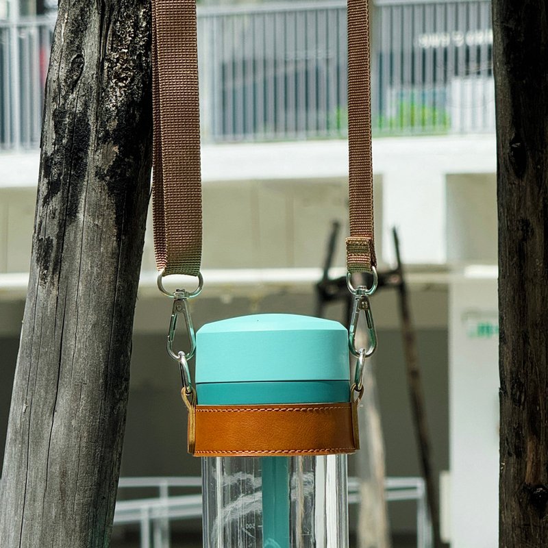 Special leather cup strap for magnetic levitation cup and frivolous cup - ถุงใส่กระติกนำ้ - หนังเทียม สีนำ้ตาล