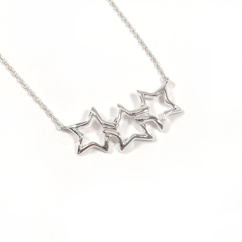 【日本直送 中古美品】ティファニー TIFFANY&Co. ネックレス トリプルスター 星 シルバー925 アクセサリー ジュエリー - 項鍊 - 純銀 銀色