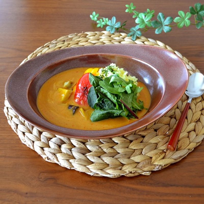 みかわちカレー皿 ブリック - 碟子/醬料碟/醬油碟 - 陶 