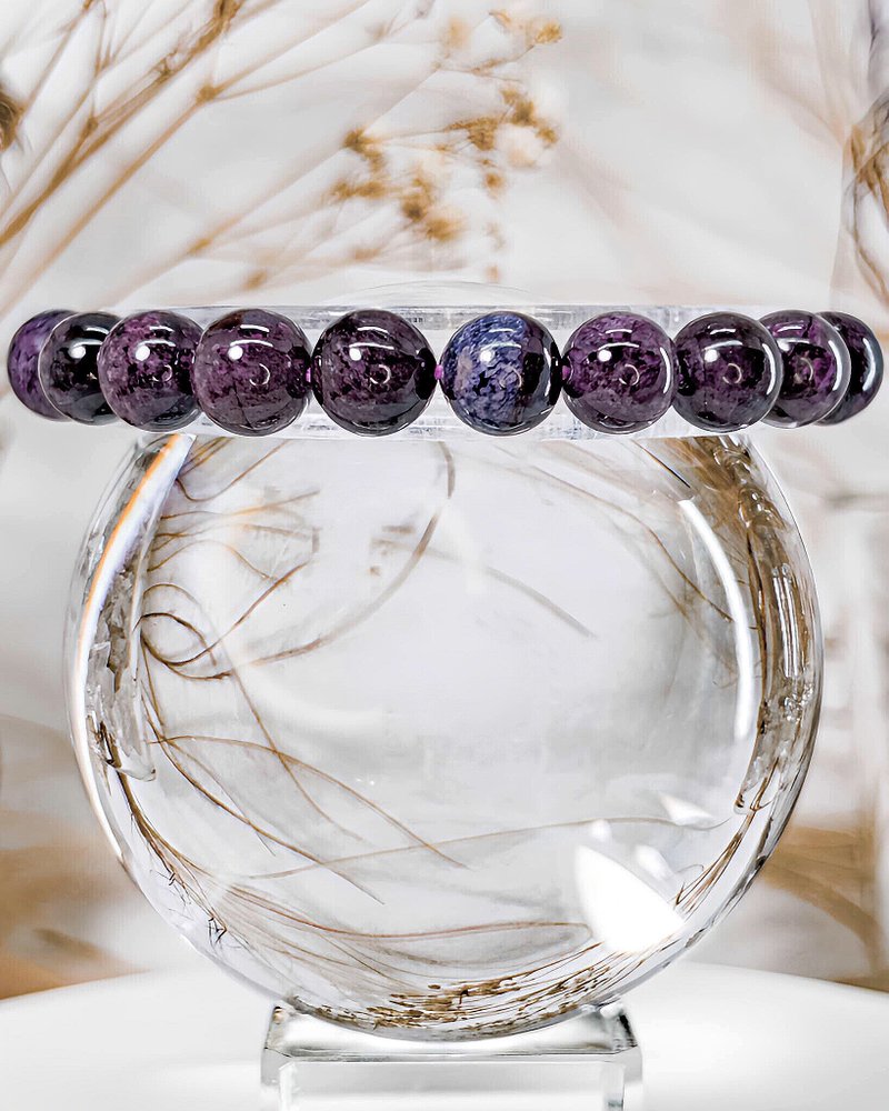 InfiniteLoop 【Sugilite】natural 8.5mm sugilite bracelet - สร้อยข้อมือ - คริสตัล สีม่วง