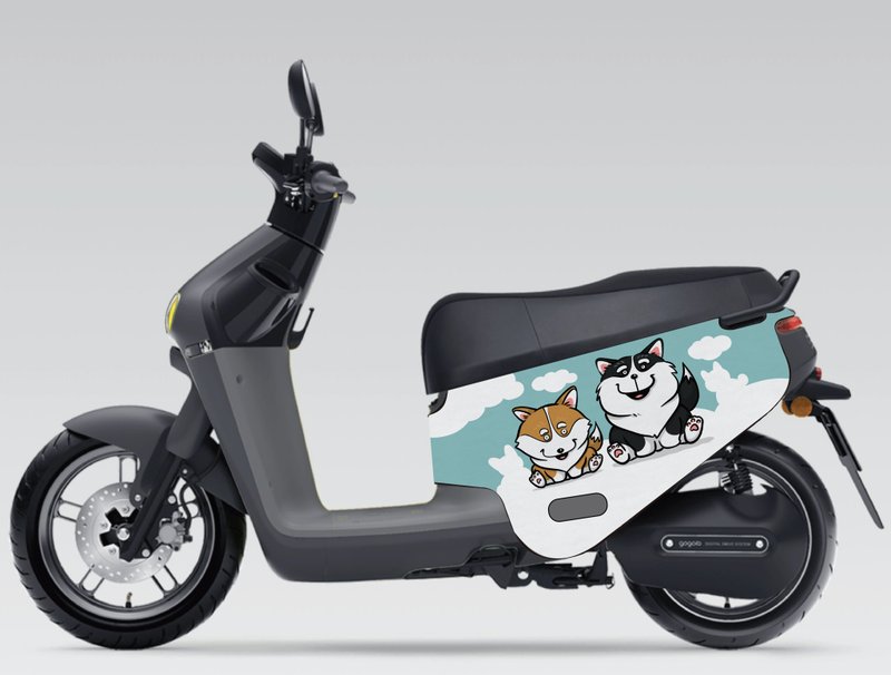 Gogoro anti-scratch car cover Ai1 Ai3 UR2 Corgi Shiba Inu Shiqi can change the background color - อื่นๆ - เส้นใยสังเคราะห์ 