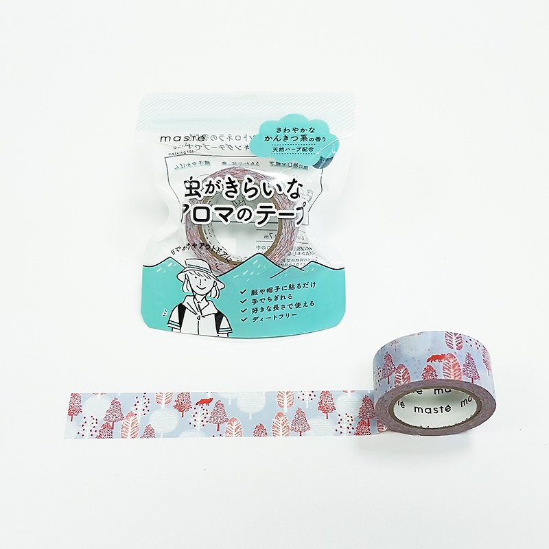 maste Outdoor me Aroma Masking Tape【Forest (MST-FA08-D)】 - Washi Tape - Paper Multicolor