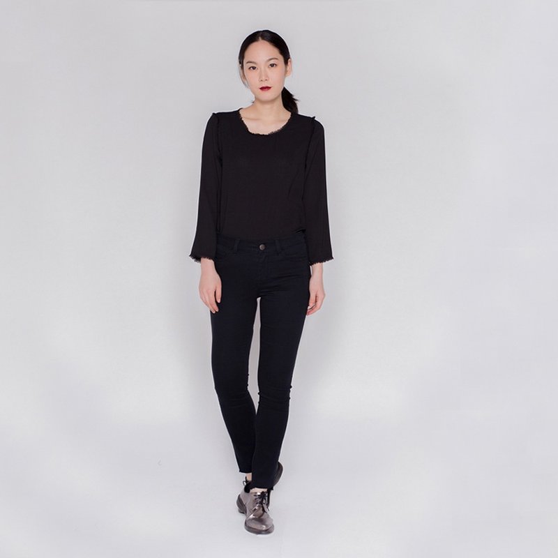 獨立女生修身長褲 Indie Girl Slim-Fit  Bootcut Jeans P115 - 女長褲 - 棉．麻 多色