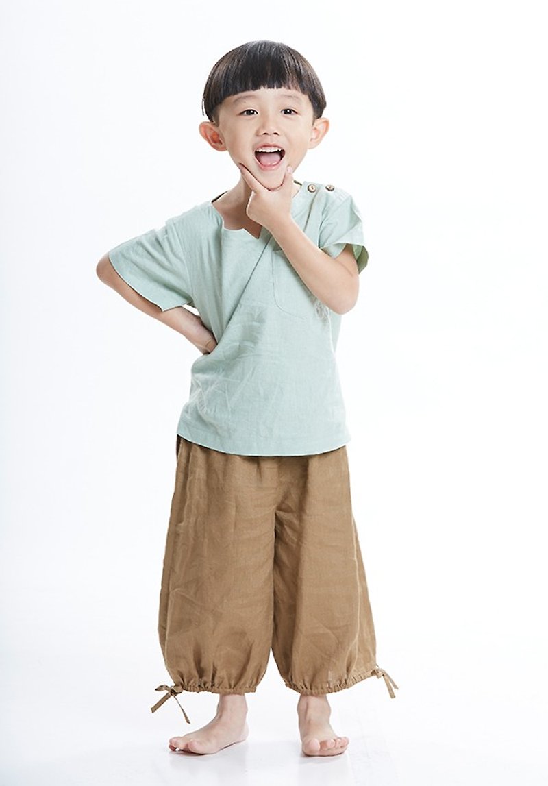 O0061 beam port pants shorts - sumac (boy) - Other - Cotton & Hemp Khaki