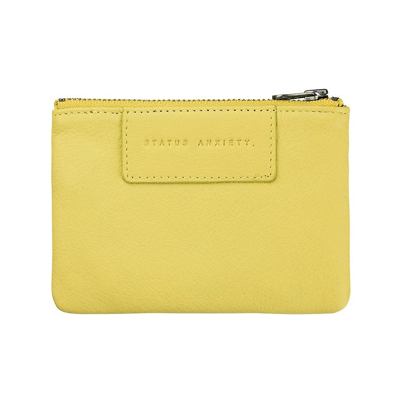ANARCHY Flat Clip _Acid / Lemon Yellow - กระเป๋าสตางค์ - หนังแท้ สีเหลือง