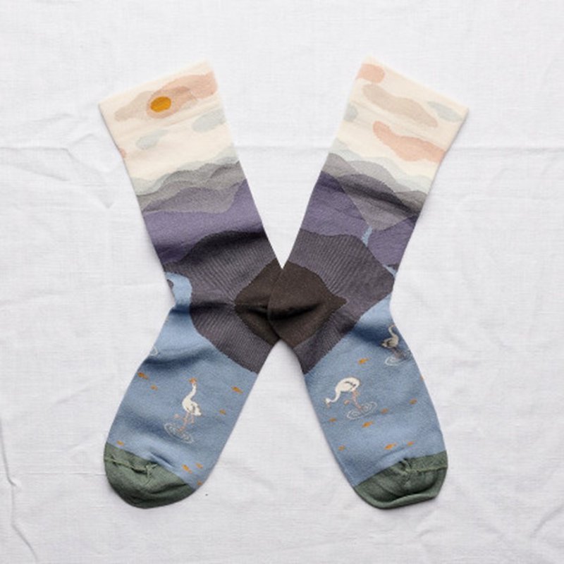 山林戲水祕境 - 襪子 - 棉．麻 