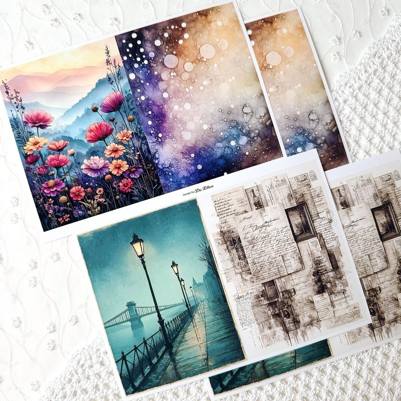 Z566 - a variety of background - 貼紙 - 紙 