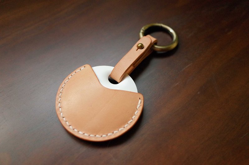 GOGORO機車鑰匙皮套－標準款－原色 - 鑰匙圈/鎖匙扣 - 真皮 橘色