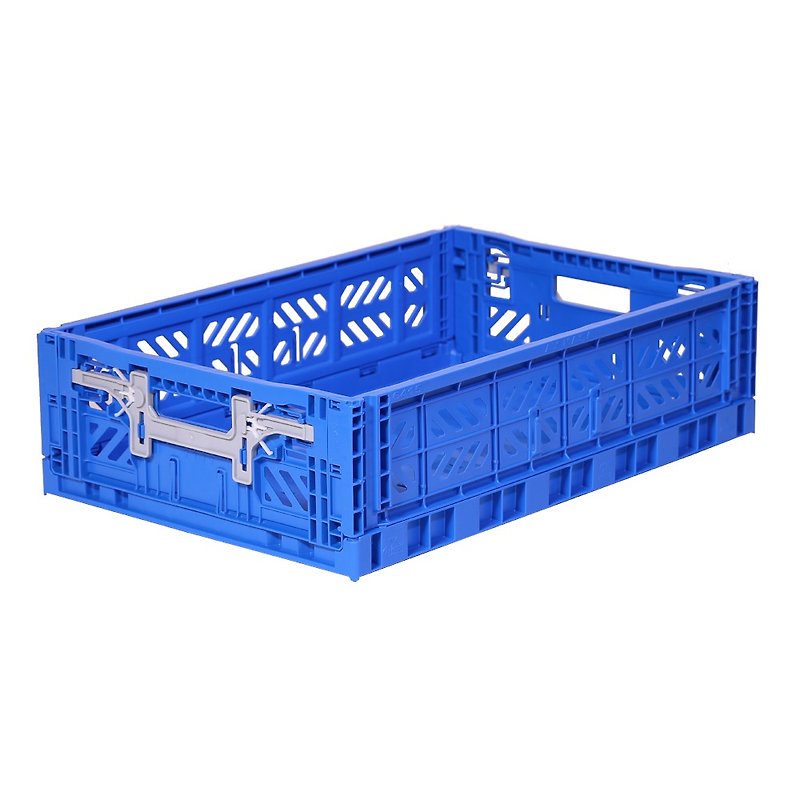 塑膠 收納箱/收納用品 藍色 - 土耳其Aykasa折疊收納籃(L15)-英雄藍