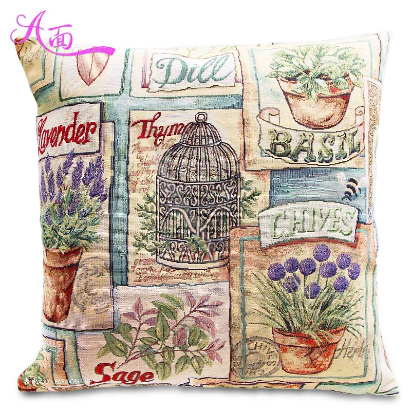 European Royal Jacquard Cushion_My Little Garden_Limited to 1 piece (both sides are different beautiful colors) - Pillows & Cushions - Cotton & Hemp 