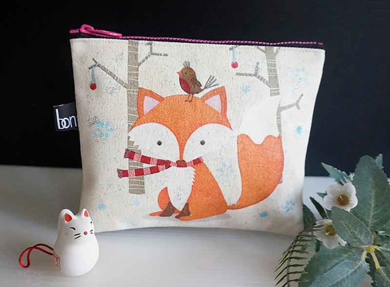 foxli cosmetic bag - กระเป๋าเครื่องสำอาง - ผ้าฝ้าย/ผ้าลินิน หลากหลายสี