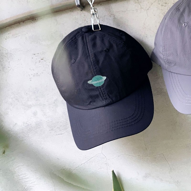 【Q-cute】Hat Series-Thin Baseball Cap-Saturn-Added Lettering/Customized - Hats & Caps - Polyester Multicolor