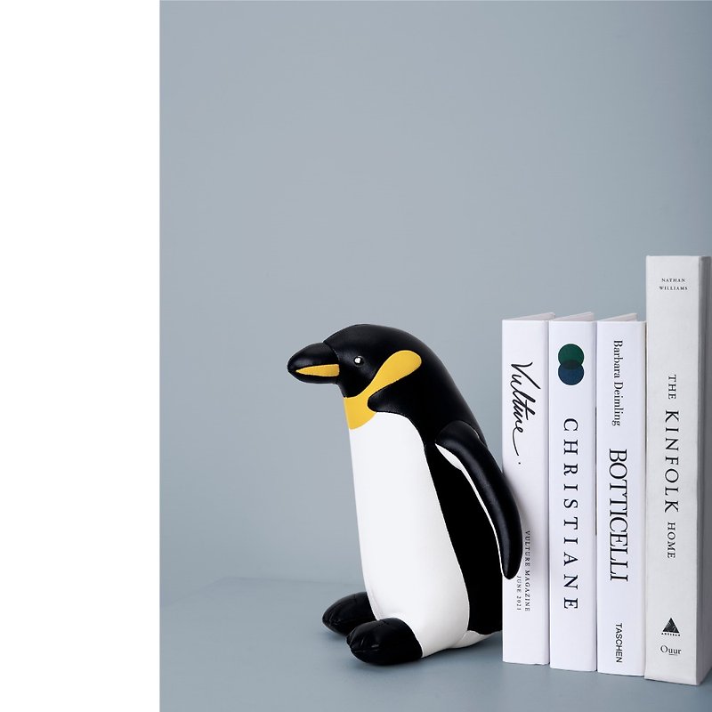 Zuny - King Penguin - Bookend - Items for Display - Faux Leather Multicolor