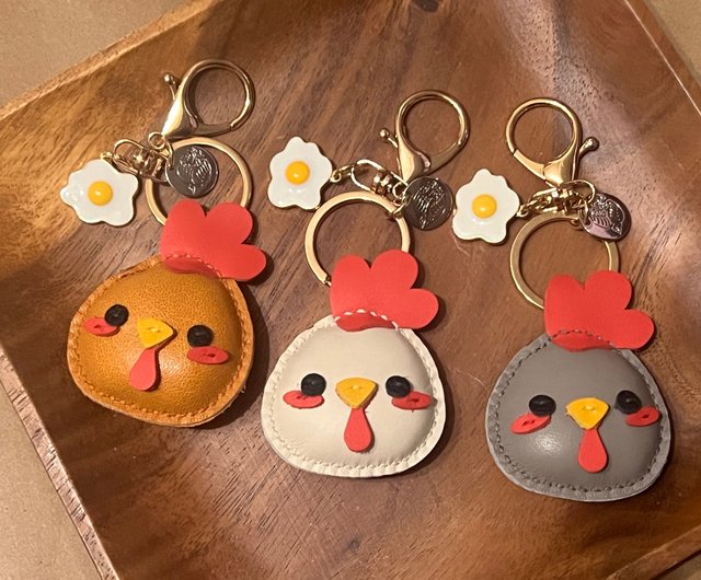 ニワトリのキーホルダー - ショップ niaonaioleather キーホルダー