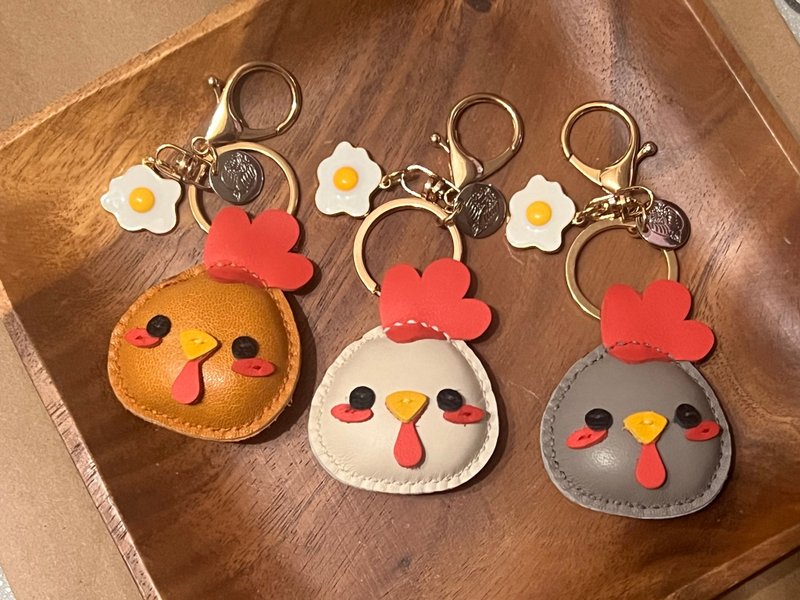 Chicken keychain - ที่ห้อยกุญแจ - หนังแท้ หลากหลายสี