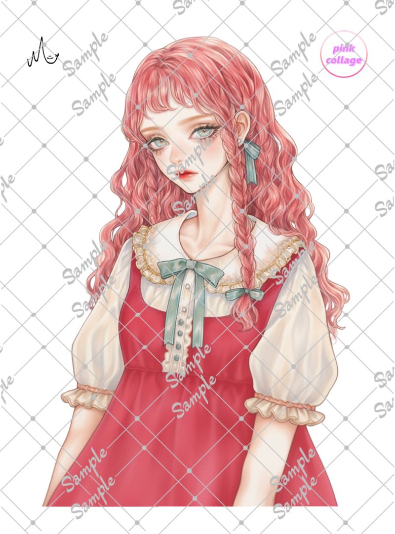 オリジナル人物ステッカー期間限定pinkシリーズ9月10日まで - 貼紙 - 紙 