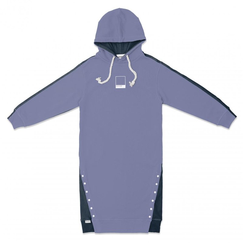 FunMix Collection Hooded Loungedress Eco-dye Premium Cotton (Light/Dark Purple) - ชุดเดรส - ผ้าฝ้าย/ผ้าลินิน หลากหลายสี