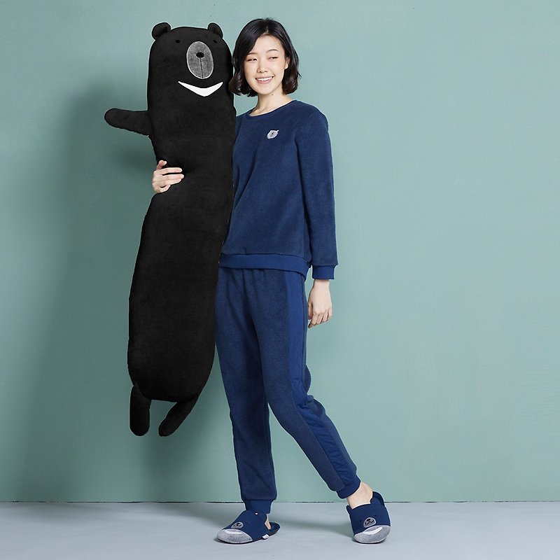 Online exclusive limited love hug bear - fashionable black - Pillows & Cushions - Cotton & Hemp Black
