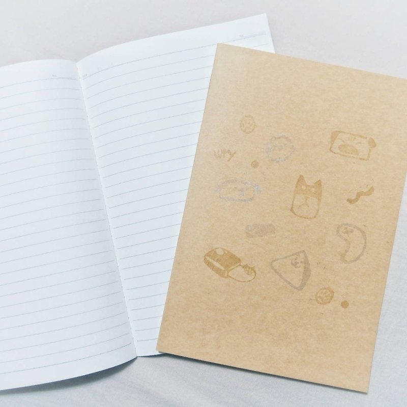 王王水平線のノートブック大きな柴犬パッド - ノート・手帳 - 紙 カーキ