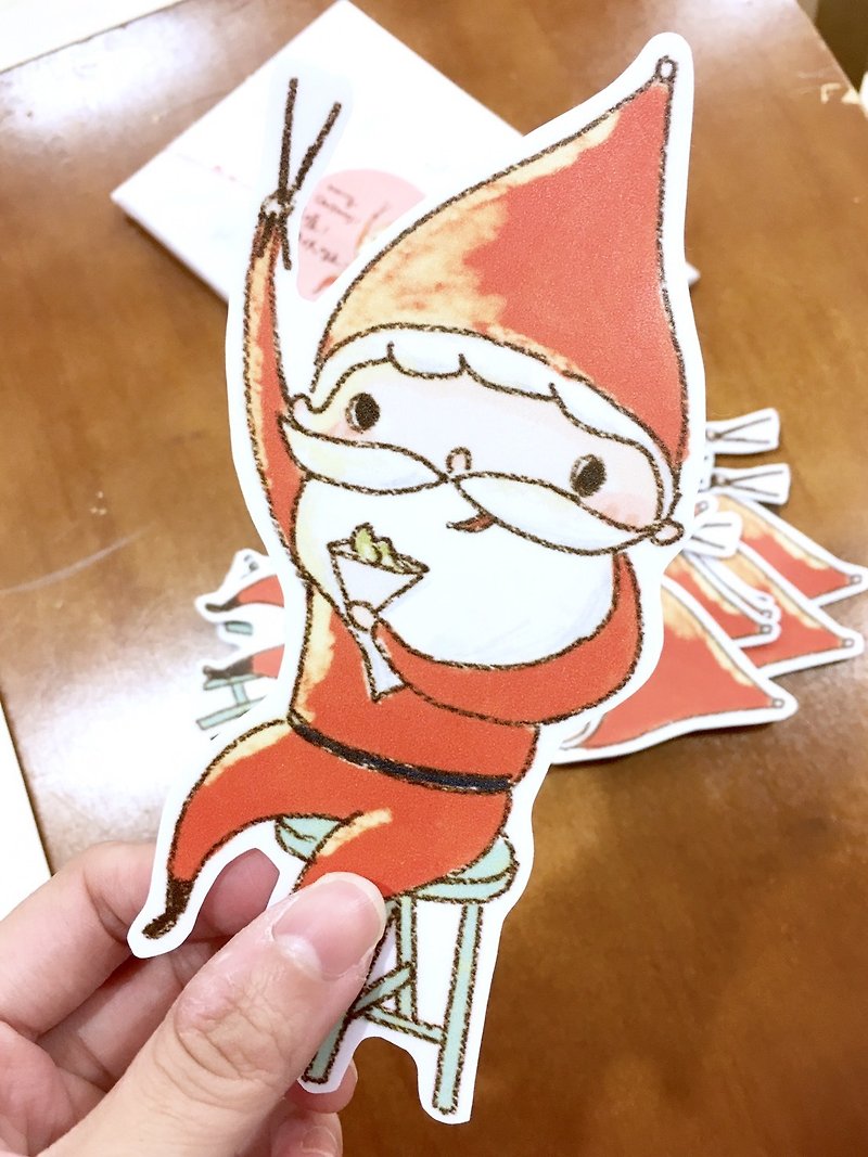 Christmas │ Santa Claus stickers │ Christmas gifts, exchange gifts, packaging stickers - Stickers - Paper Red