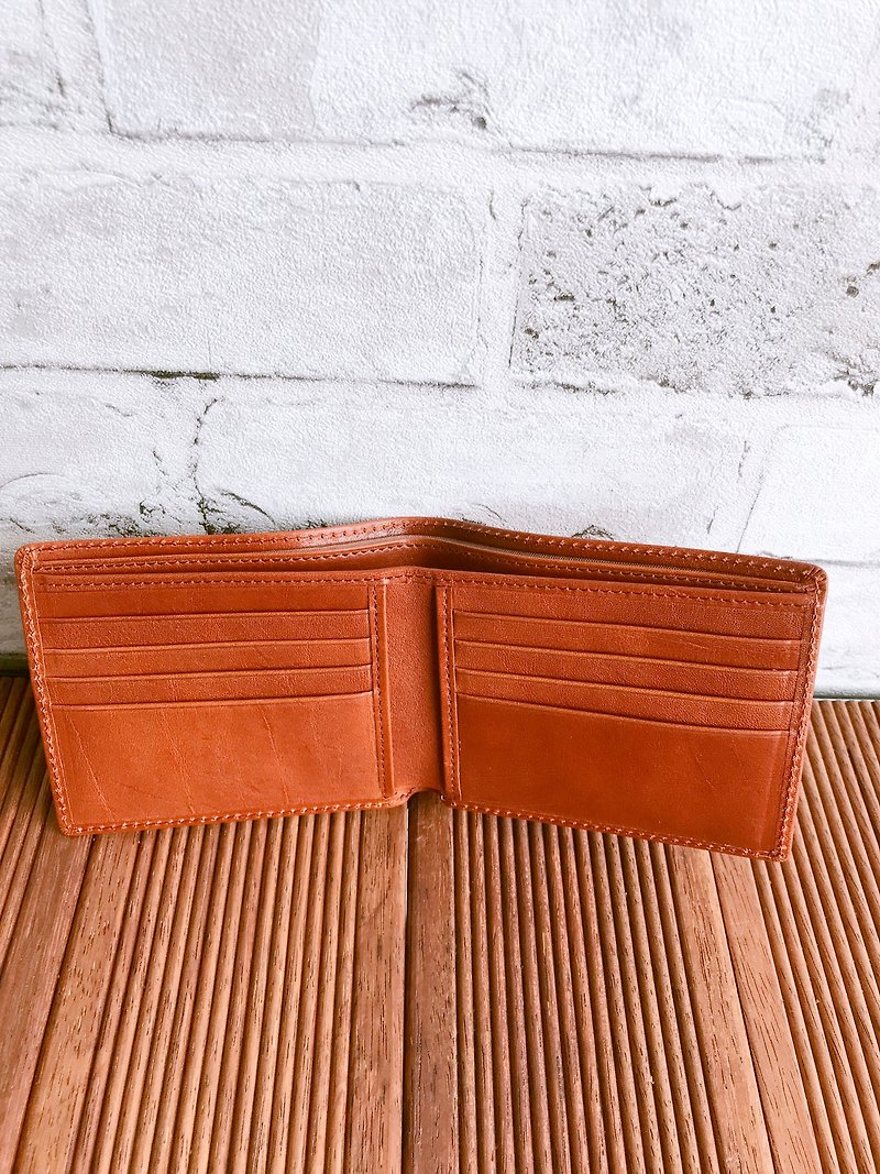 Full classic coffee wallet - กระเป๋าสตางค์ - หนังแท้ สีนำ้ตาล