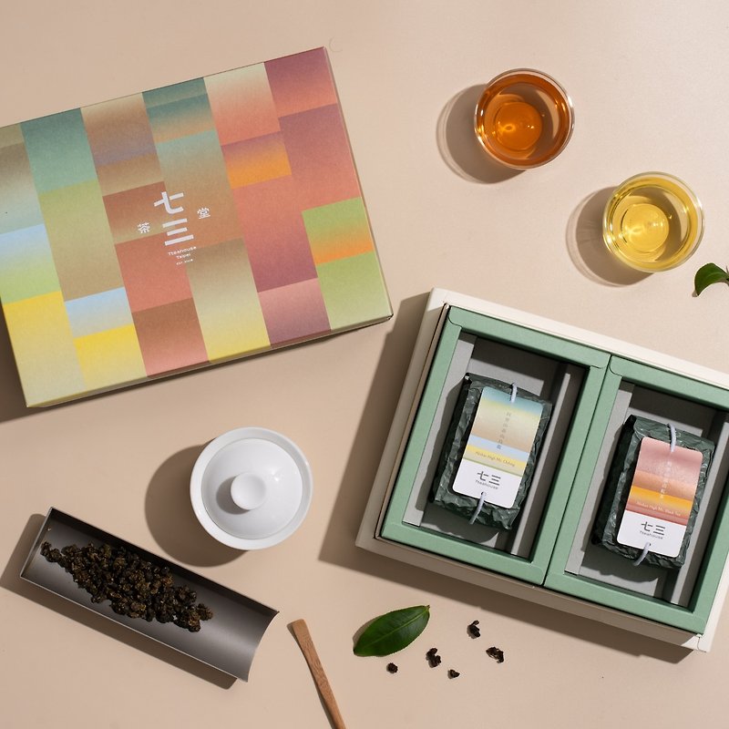 Qisan Tea Hall Classic Tea Gift Box | Premium Original Leaves + Premium Original Leaves [With Carrying Bag] - Tea - Paper Multicolor