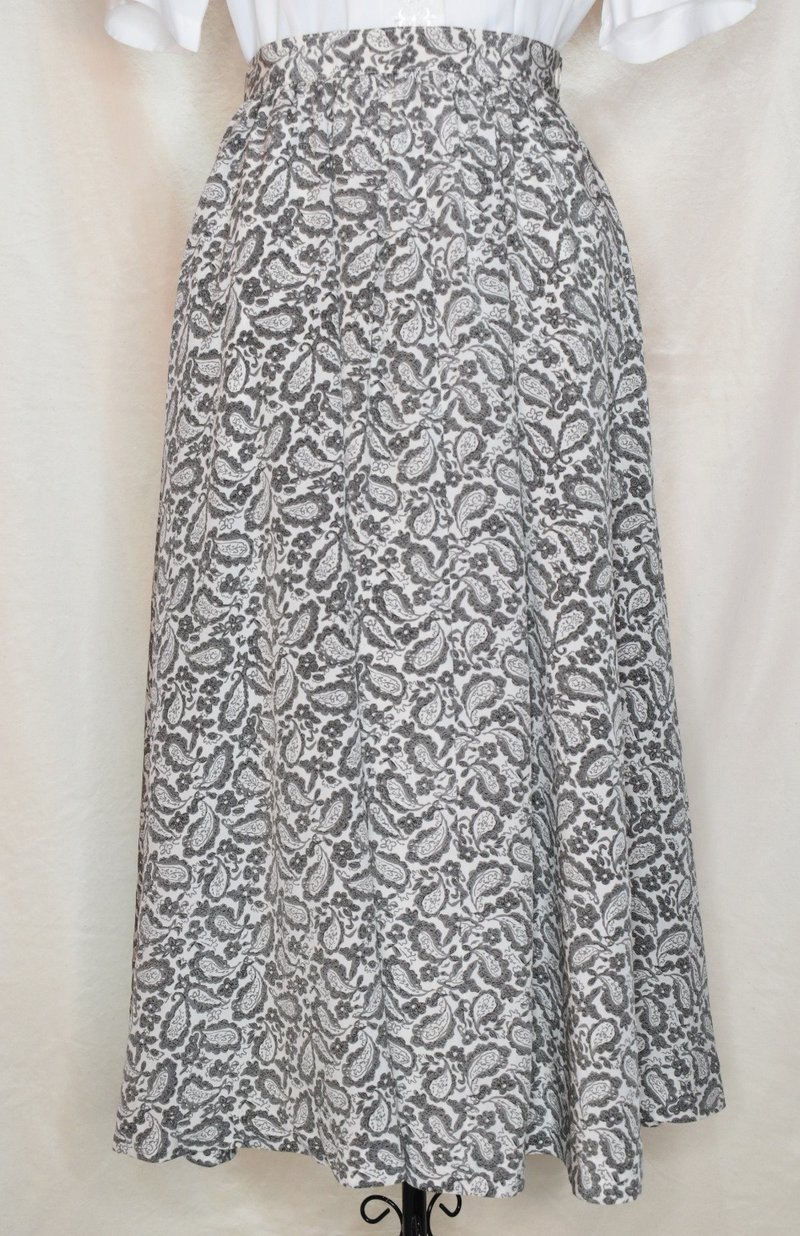 Vintage Skirt Gray Amoeba - กระโปรง - วัสดุอื่นๆ 