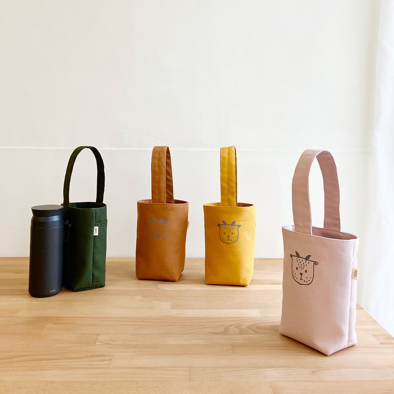 Environmentally friendly water bottle bag drink bag 6 colors - ถุงใส่กระติกนำ้ - ผ้าฝ้าย/ผ้าลินิน หลากหลายสี
