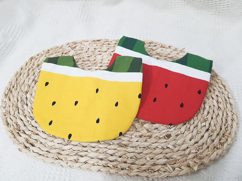 Watermelon rice ball pocket/baby bib/saliva napkin - Bibs - Cotton & Hemp Multicolor