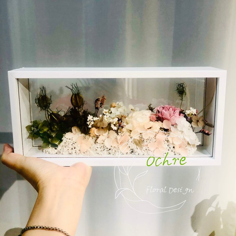 Ochre Rainbow Garden 3D Flower Frame - Dried Flowers & Bouquets - Plants & Flowers Pink