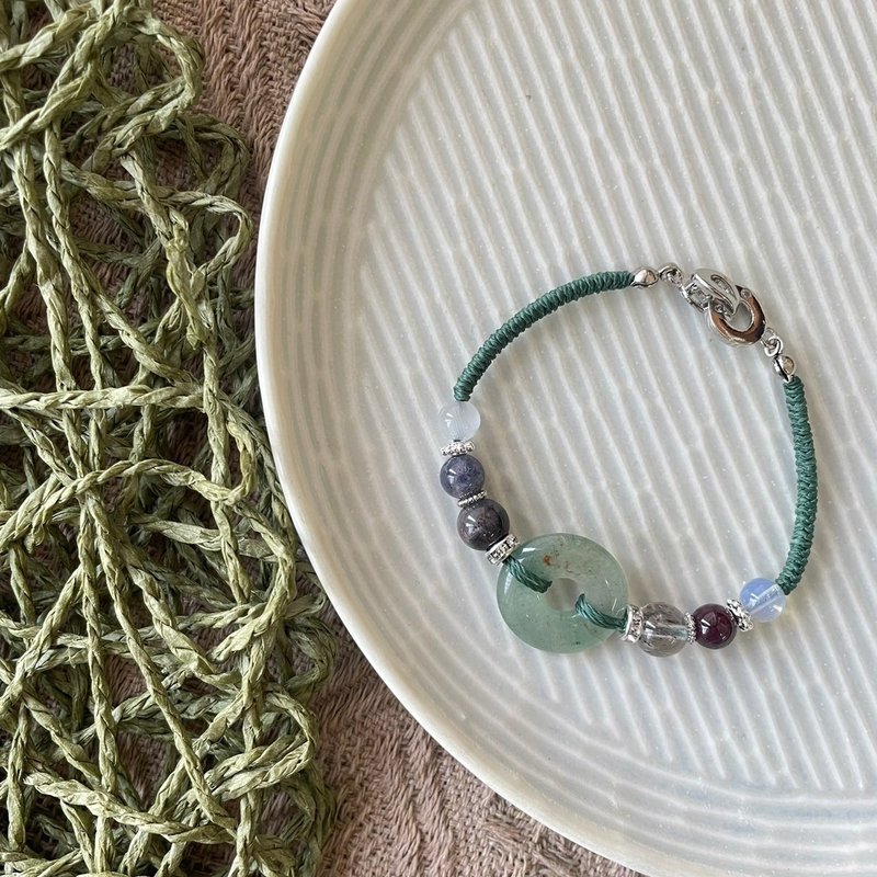 Soothe the soul and peace clasp woven bracelet - สร้อยข้อมือ - คริสตัล 