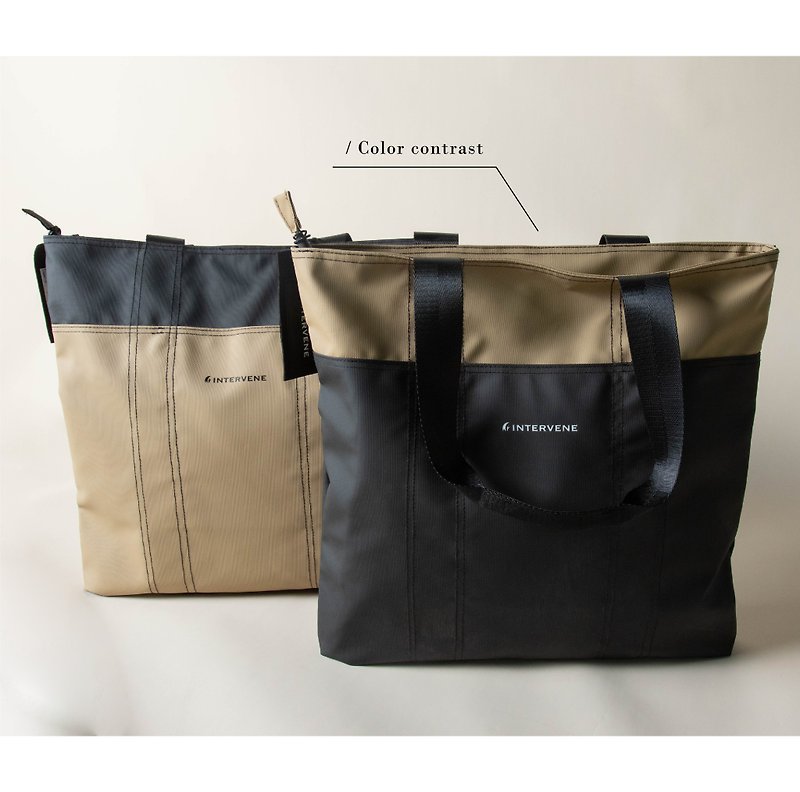 INTERVENE Contrasting color large tote 7790001 - Handbags & Totes - Waterproof Material 