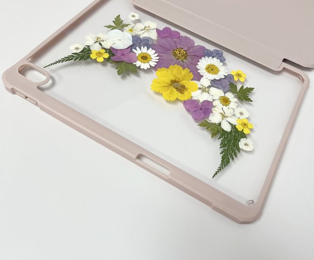 月のような花 手作り押し花iPadケース 新型iPad Air 11インチ 13