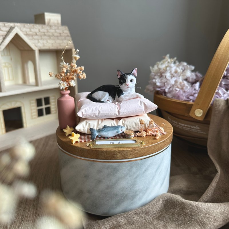 [Customized full-body pet] Missing season urn L size diffused stone hair for children and cats - อื่นๆ - วัสดุอื่นๆ 