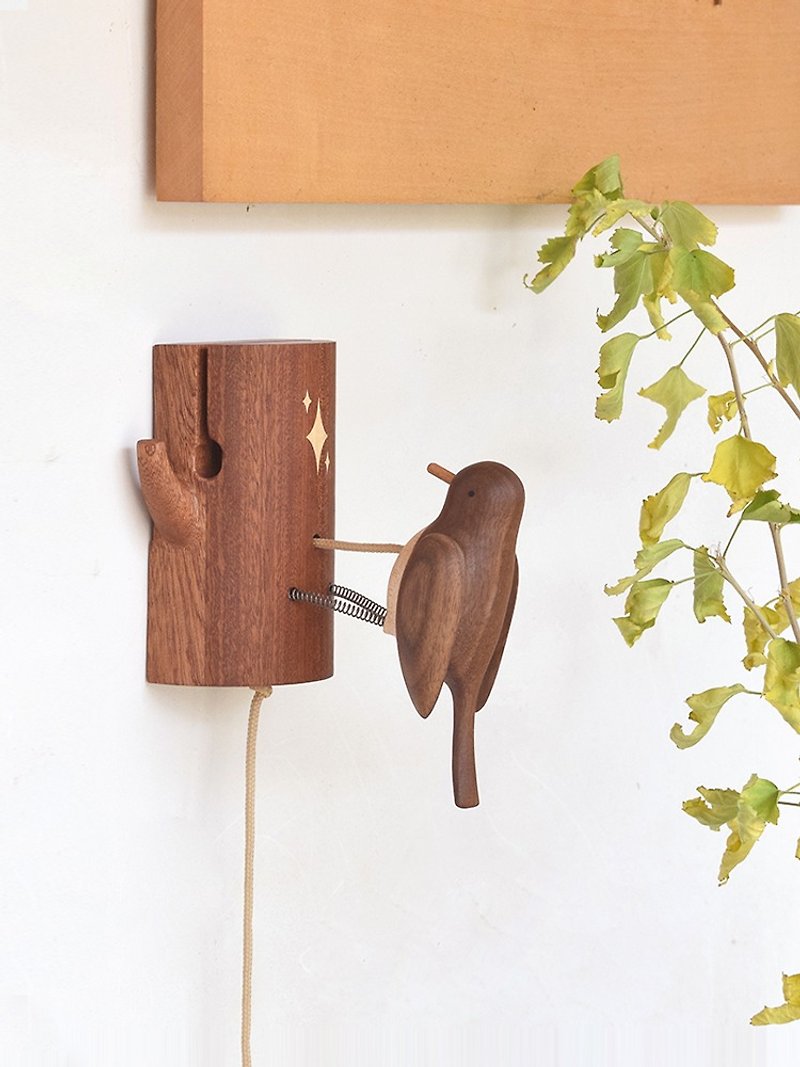 Magpie doorbell knocking door decoration pendant homestay reminder creative ornaments toys housewarming gift - Wall Décor - Wood 