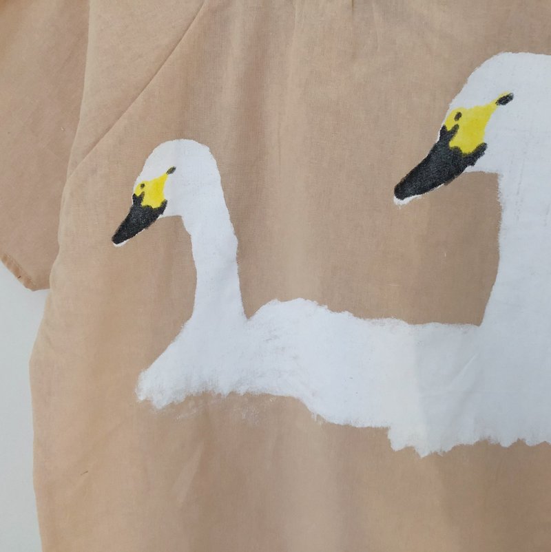 Swan / Cream // Cotton Linen Top - Women's Tops - Cotton & Hemp Yellow