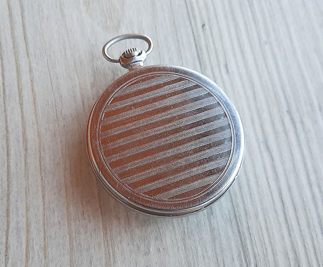 Vintage Molnija Molnia Ship USSR Pocket Watch 3602 18 Jewels