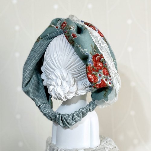 巨大なワイド クロス弾性カチューシャ/刺繍レース チェック柄