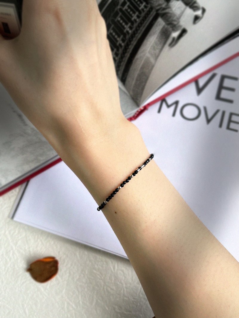 Found.Myth Mystery Movement Bracelet 925 Sterling Silver Black Spinal - สร้อยข้อมือ - เงินแท้ สีเงิน