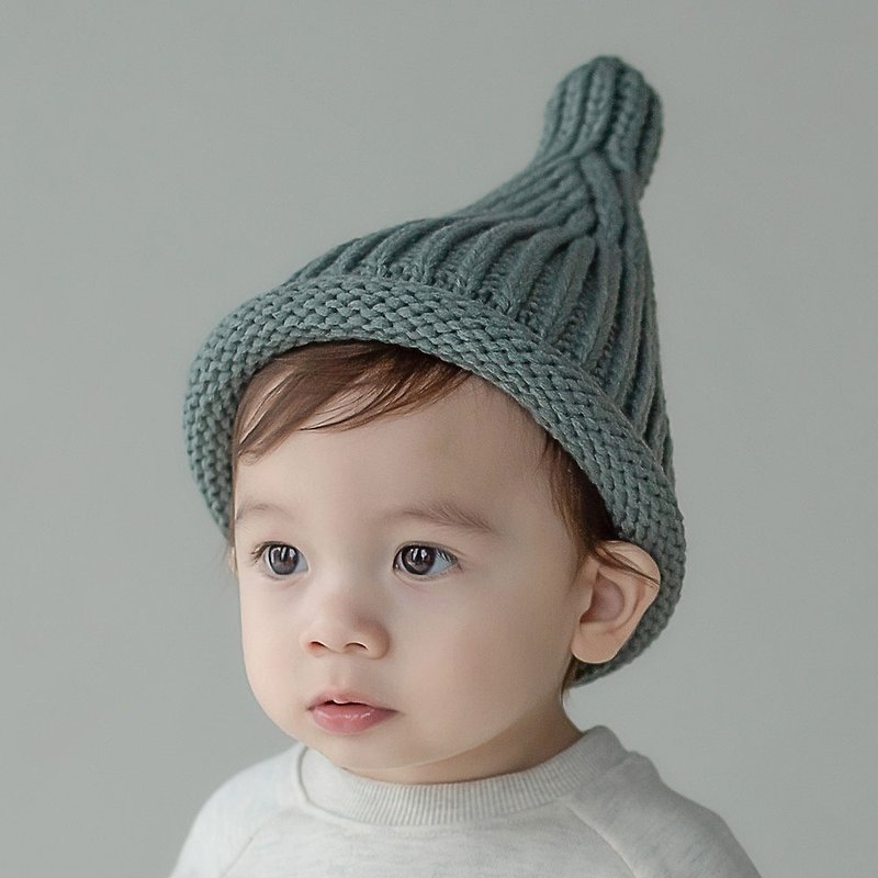 Happy Prince Korean New totori knitted baby hat - หมวกเด็ก - ไฟเบอร์อื่นๆ สีน้ำเงิน