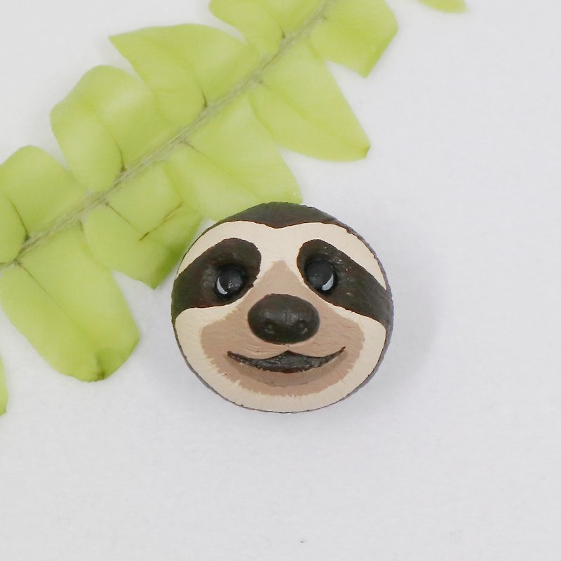 -Sloth-Brooch/Safety Pin/Magnet/Hair Tie/Strap/ID Card Holder/Necklace