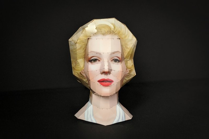 【酷比頭紙模型】瑪麗蓮夢露 Marilyn Monroe 世界名人 | 免剪貼 - 木工/竹藝/紙雕 - 紙 多色
