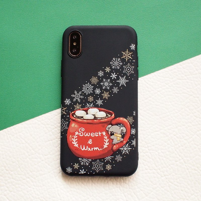 -[Christmas] Heartwarming Christmas, iphone 14/ 13pro , 12mini, max case strap- - เคส/ซองมือถือ - พลาสติก สีเขียว