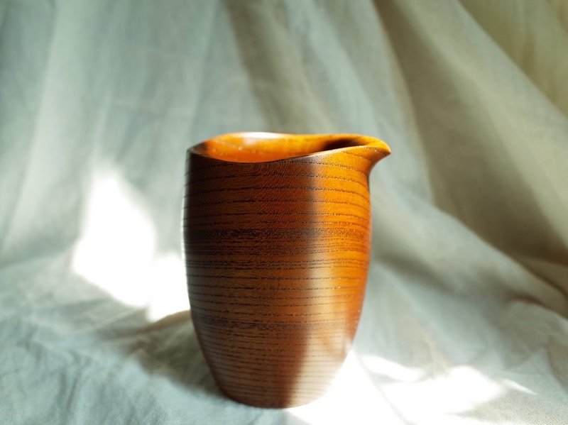 櫸木片口壺 分享壺 - 酒杯/酒器 - 木頭 咖啡色