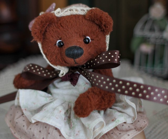 Artist teddy bear-OOAK doll-rabbit teddy-stuffed animal-vintage style toy-collectible teddy deals bear-home decoration-unique gift