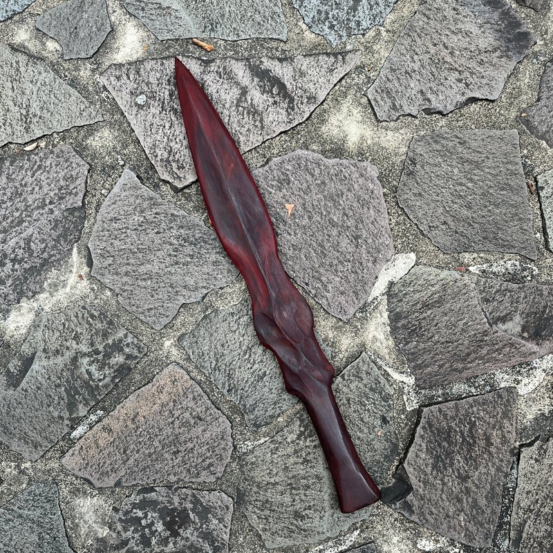 我販劍　魔劍　龍腸劍　藝術木刀　手工木劍　舞台劇道具劍　妖刀 - 擺飾/家飾品 - 木頭 紅色