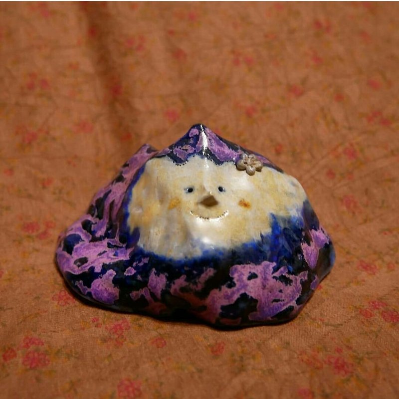Little Purple Mountain Flower Arrangement - Pottery & Ceramics - Pottery 