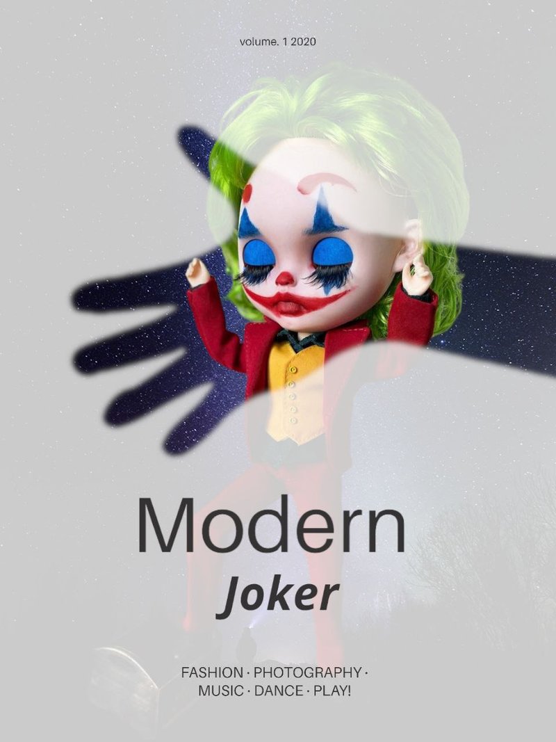 Custom Blythe Doll Ooak Blythe Joker Girl Harley - 公仔/玩偶 - 塑膠 綠色
