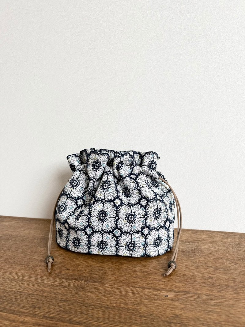 Airy Bag Minä Perhonen Forest Wave + Anemone - Messenger Bags & Sling Bags - Cotton & Hemp Blue
